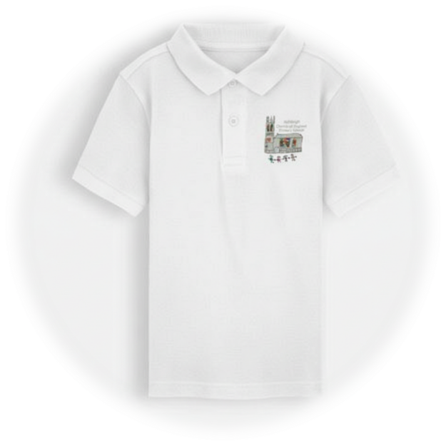 White Polo Shirt White Polo Shirt with Logo